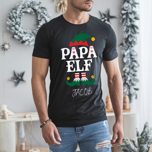 Papa Elf Funny Familienweihnachtsmatte T-Shirt (Von Creator hochgeladen)