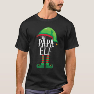 Papa Elf Matching Family Group Pajama Christmas T-Shirt