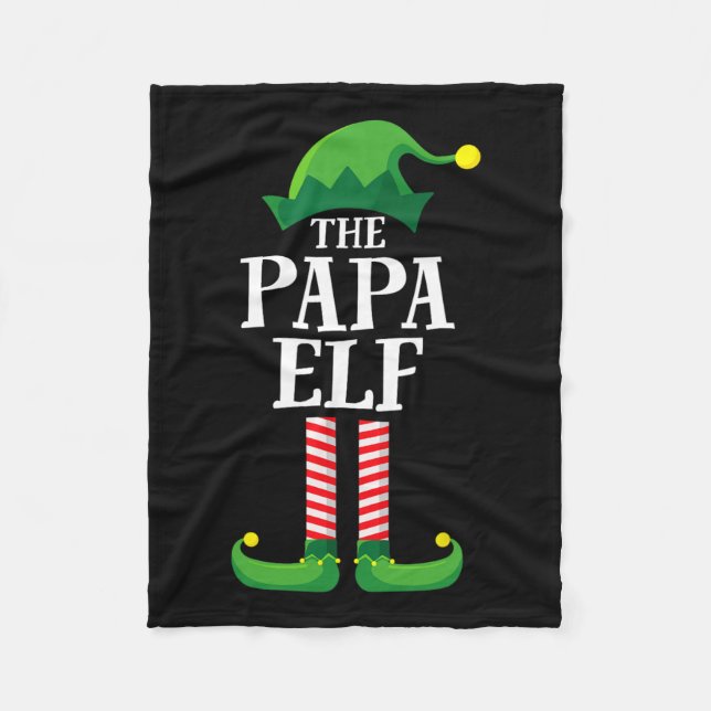 Papa Elf Matching Family Group Weihnachts-Party Py Fleecedecke (Vorderseite)