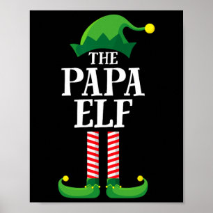 Papa Elf Matching Family Group Weihnachts-Party Py Poster