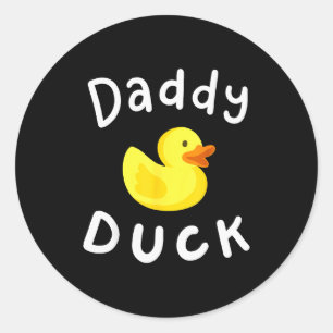 Papa Ente Geburtstag Gummiente Liebhaber Familie Z Runder Aufkleber