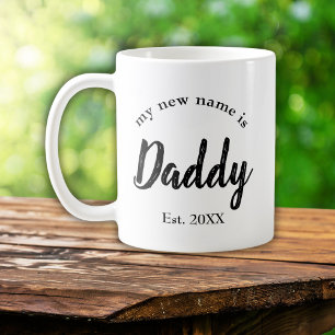 Papa Erstes Jahr Schwarz Erste-Mal-Vater-Enthüllun Kaffeetasse
