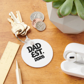 Papa Est 2026 Stolzer Vater seit Schlüsselanhänger
