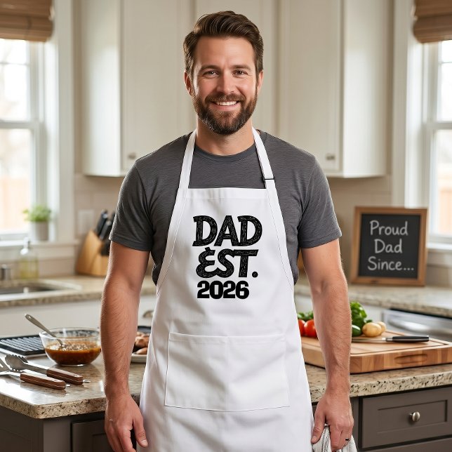 Papa Est 2026 Stolzer Vater seit Schürze (Dad Est 2026 Proud Father Since Adult Apron
)