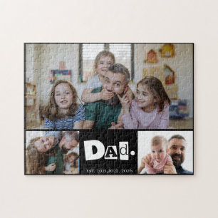 Papa Est 3 Kinder Foto-Collage Familienandenken Puzzle
