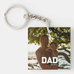 Papa Est Foto Anpassbares Jahr Vatertag Schlüsselanhänger