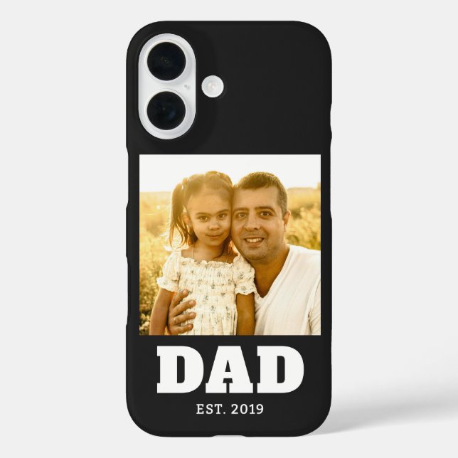 Papa Established Black Bold Foto Case-Mate iPhone Hülle (Rückseite)