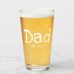 Papa Established Fett Schwarz Weiß Glas