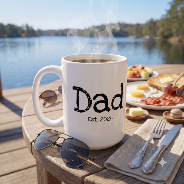 Papa Established Fett Schwarz Weiß Kaffeetasse (Von Creator hochgeladen)