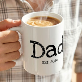 Papa Established Fett Schwarz Weiß Kaffeetasse