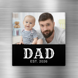 Papa Established Foto Vatertag Magnet