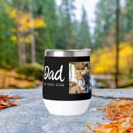 Papa Established Foto weiße Schrift
