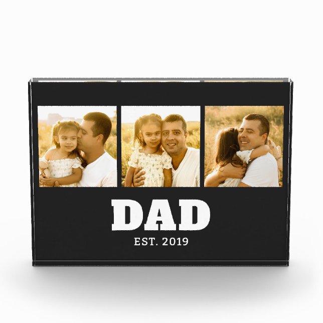 Papa Etabliert Fett Text Schwarz 3 Foto (Vorderseite)