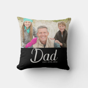Papa etabliert Foto Kissen