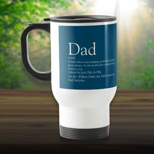 Papa Father definiert Blau als der beste Vater der Reisebecher (World's Best Ever Dad Daddy Father Definition Blue Travel Mug)