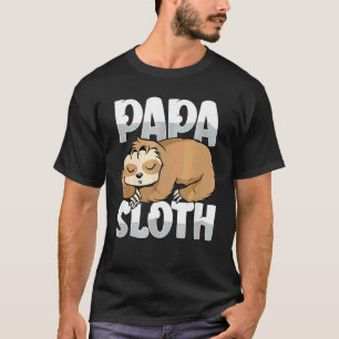 Papa Faultier Fauler Faultiere Daddy Niedlich Vate T-Shirt