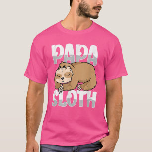 Papa Faultier Fauler Faultiere Daddy Niedlich Vate T-Shirt