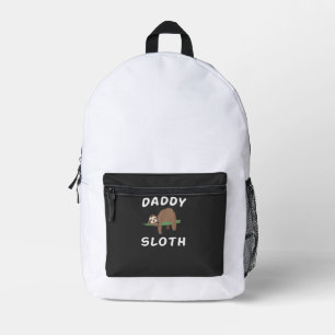 Papa Faultier passende Familie lustige schlafende Bedruckter Rucksack