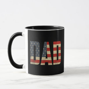 Papa Feste Patriotische Amerikanische Flagge Vater Tasse