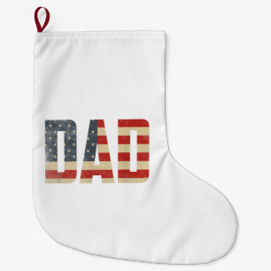 Papa Fett Patrioten-Amerikanische-Flagge Vatertag Großer Weihnachtsstrumpf