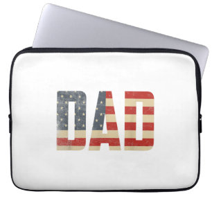 Papa Fett Patrioten-Amerikanische-Flagge Vatertag Laptopschutzhülle