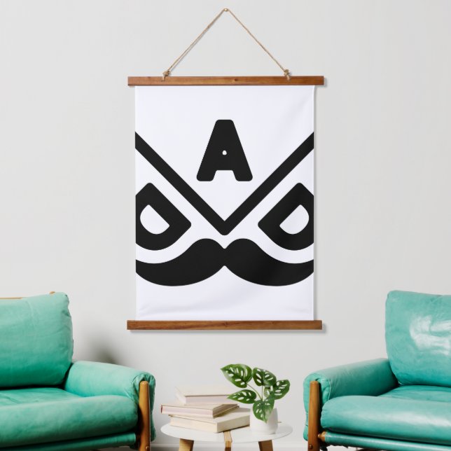 PAPA: Fettes Minimalismus Wandteppich Mit Holzrahmen (Wohnzimmer)