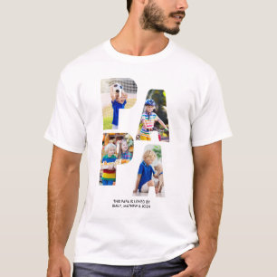 PAPA Foto-Collage Enkelkinder Name Buchstaben Auss T-Shirt