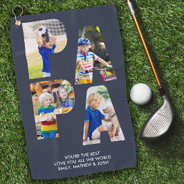PAPA Foto Collage Letter Cutout Personalisiert Golfhandtuch