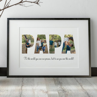 Papa Foto Collage Poster