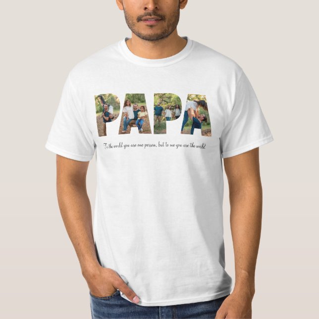 Papa Foto Collage Shirt für Vatertag (Vorderseite)