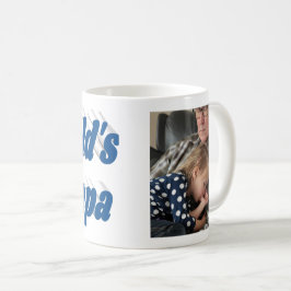 Papa-Foto mit blauem Meertext Kaffeetasse