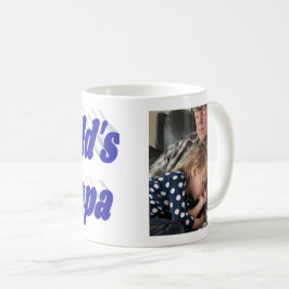 Papa-Foto mit blauem Text Kaffeetasse