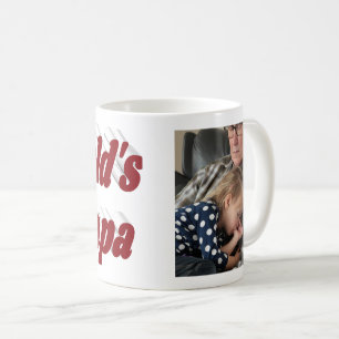 Papa-Foto mit burgunderrotem Text Kaffeetasse