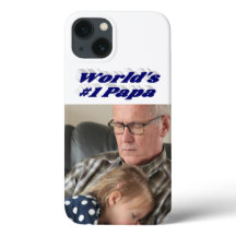 Papa-Foto mit dunkelblauem Text