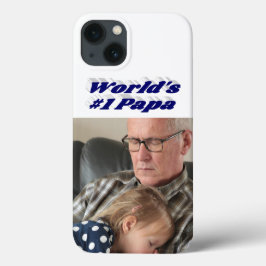 Papa-Foto mit dunkelblauem Text Case-Mate iPhone Hülle