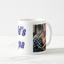 Papa-Foto mit dunkelblauem Text Kaffeetasse