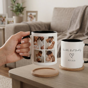 Papa-Foto-Tasse Weltbester Papa-Geschenk Zweifarbige Tasse