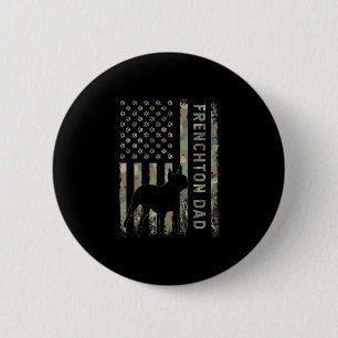 Papa Französische Bulldogge Boston Terrier Camo US Button
