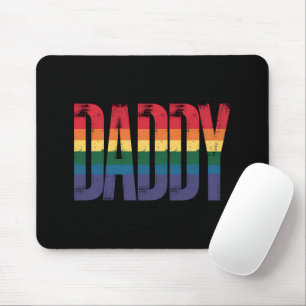 Papa Gay Pride Monat LGBTQ Vatertag Regenbogen Mousepad