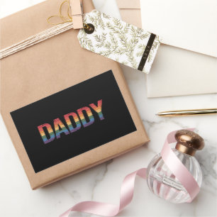 Papa Gay Pride Monat LGBTQ Vatertag Regenbogen Rechteckiger Aufkleber