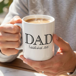 Papa Gegründet Fett Schwarz Weiß Kaffeetasse