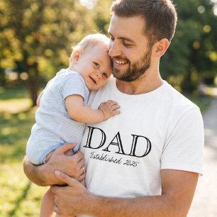 Papa Gegründet Fett Schwarz Weiß T-Shirt