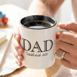 Papa Gegründet Fett Schwarz Weiß Zweifarbige Tasse