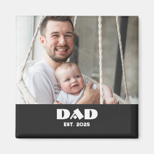 Papa Gegründet Foto-Geschenk Magnet