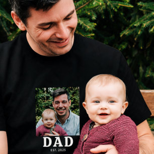 Papa Gegründet Foto-Geschenk T-Shirt