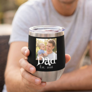 Papa gegründet Foto Schwarz Lustig Fett Einfach