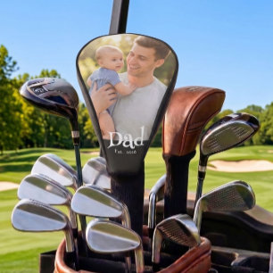 Papa Gegründet Foto Schwarz Lustig Fett Einfach Golf Headcover