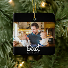 Papa Gegründet Foto Schwarz Weiß Keramikornament