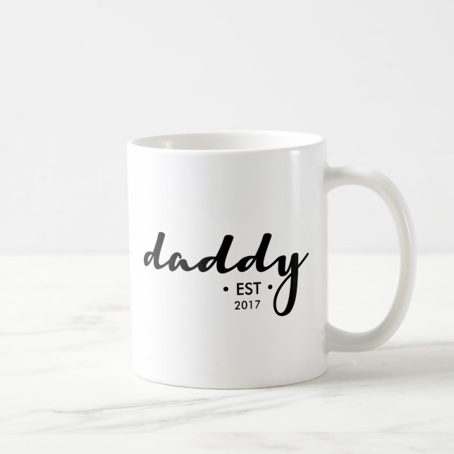 Papa, gegründet, Jahr, Personalisiert Kaffeetasse (Rechts)