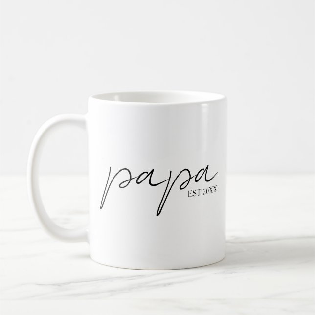 Papa gegründet | Papa-Geschenk süße Idee  Kaffeetasse (Links)